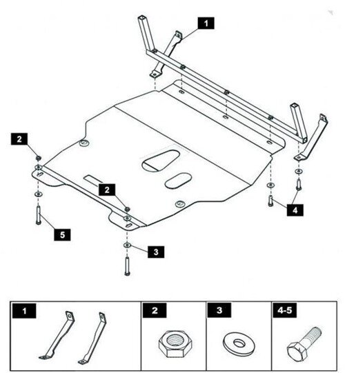 Unterfahrschutz VW Golf IV | 08/1997 - 2003 | Motor & Getriebe | Stahl 2 mm