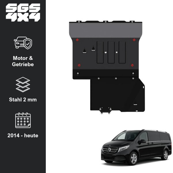 Unterfahrschutz Mercedes-Benz Vito | 10/2014 - | Motor & Getriebe | Stahl 2 mm