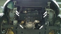 Unterfahrschutz Ford Transit/Tourneo Custom/ Front-, Heck-, Allradantrieb | 2013 - 2018 | Motor & Getriebe | Stahl 2,5 mm