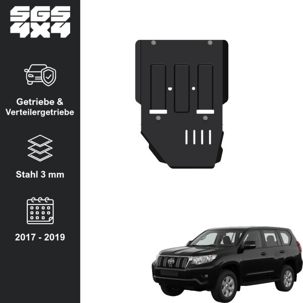 Unterfahrschutz Toyota Land Cruiser 150 | 2017 - | Getriebe & Verteilergetriebe | Stahl 3 mm