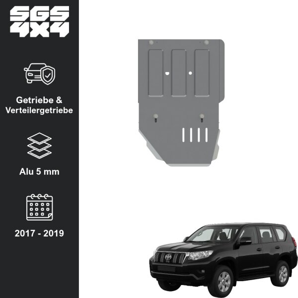 Unterfahrschutz Toyota Land Cruiser 150 | 2017 - | Getriebe & Verteilergetriebe | Alu 5 mm