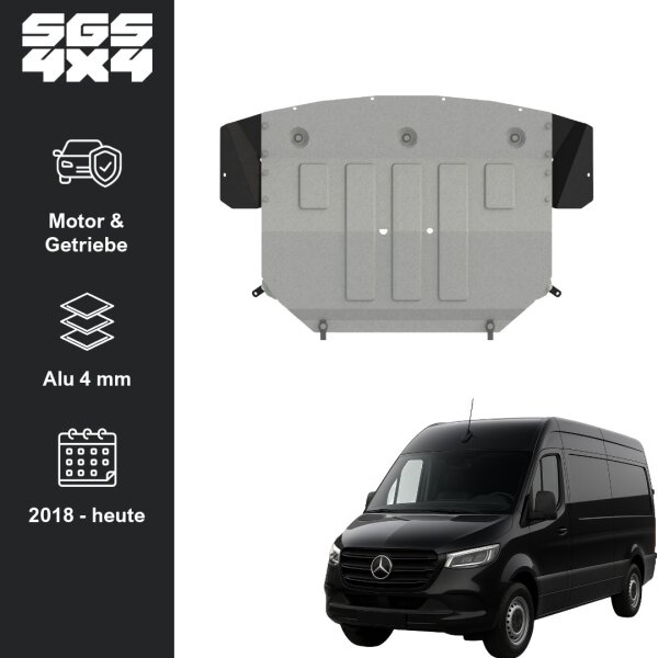 Unterfahrschutz Mercedes-Benz Sprinter | 2018- | Motor & Getriebe | Alu 4 mm