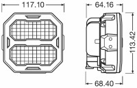OSRAM LED Scheinwerfer Cube PX4500Wide, 12/24V