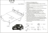 Unterfahrschutz Audi A8 | 10/2002- 2010 | Motor & Getriebe | Alu 5 mm