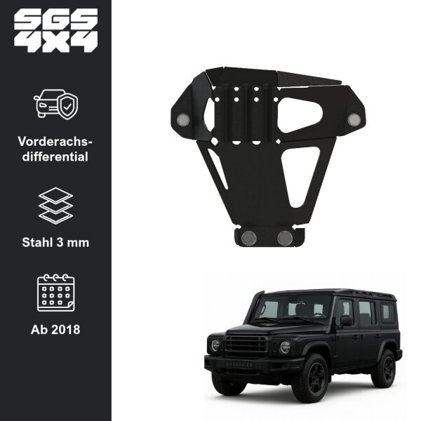 Unterfahrschutz Ineos Grenadier | 2022 - | Vorderachsdifferential | Stahl 3 mm