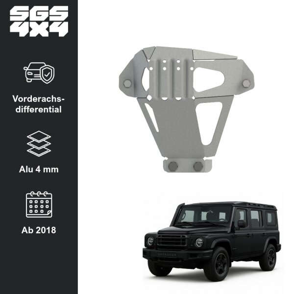 Unterfahrschutz Ineos Grenadier | 2022 - | Vorderachsdifferential | Alu 4 mm