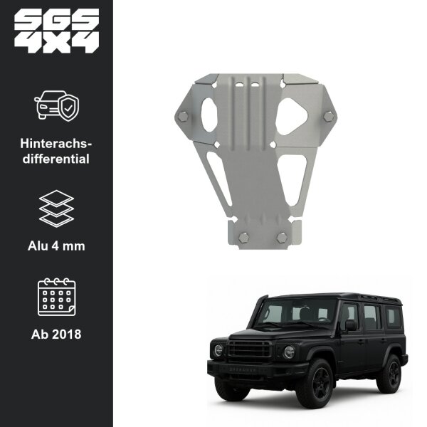 Unterfahrschutz Ineos Grenadier | 2022 - | Hinterachsdifferential | Alu 4 mm