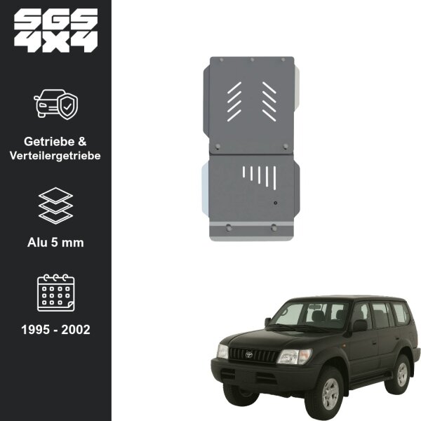 Unterfahrschutz Toyota Land Cruiser 90 / Prado 5trg. Für 24. 1311 | 04/1995 - 12/2002 | Getriebe & Verteilergetriebe | Alu 5 mm