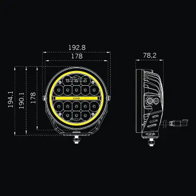 Runder LED-Zusatzscheinwerfer